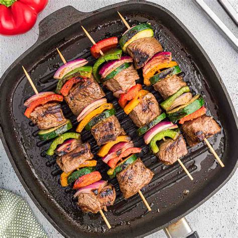 how long to cook steak kabobs on propane grill